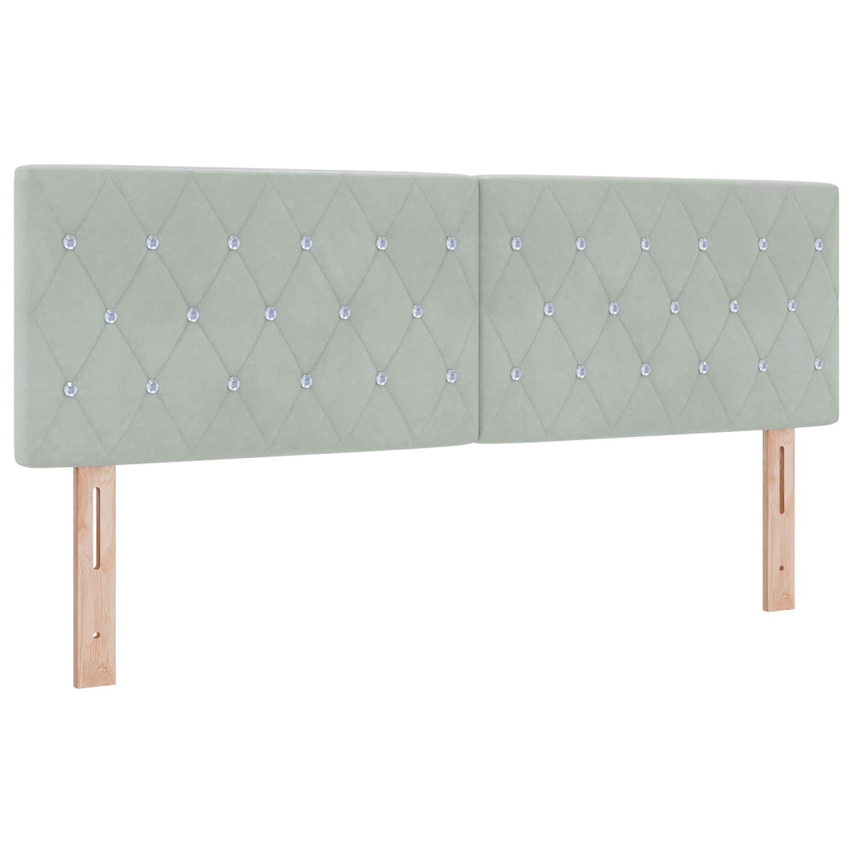 vidaXL Hoofdbord Lichtgrijs 80 cm Fluweel