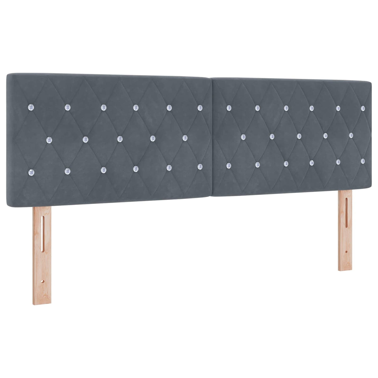 vidaXL Hoofdbord Lichtgrijs 80 cm Fluweel