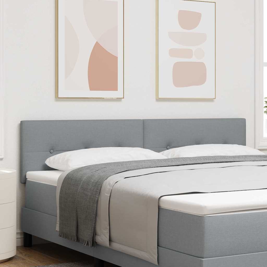 vidaXL Hoogte verstelbaar hoofdbord Lichtgrijs 80 cm Stof