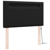 vidaXL LED Hoofdbord Zwart 90 cm Kunstleer