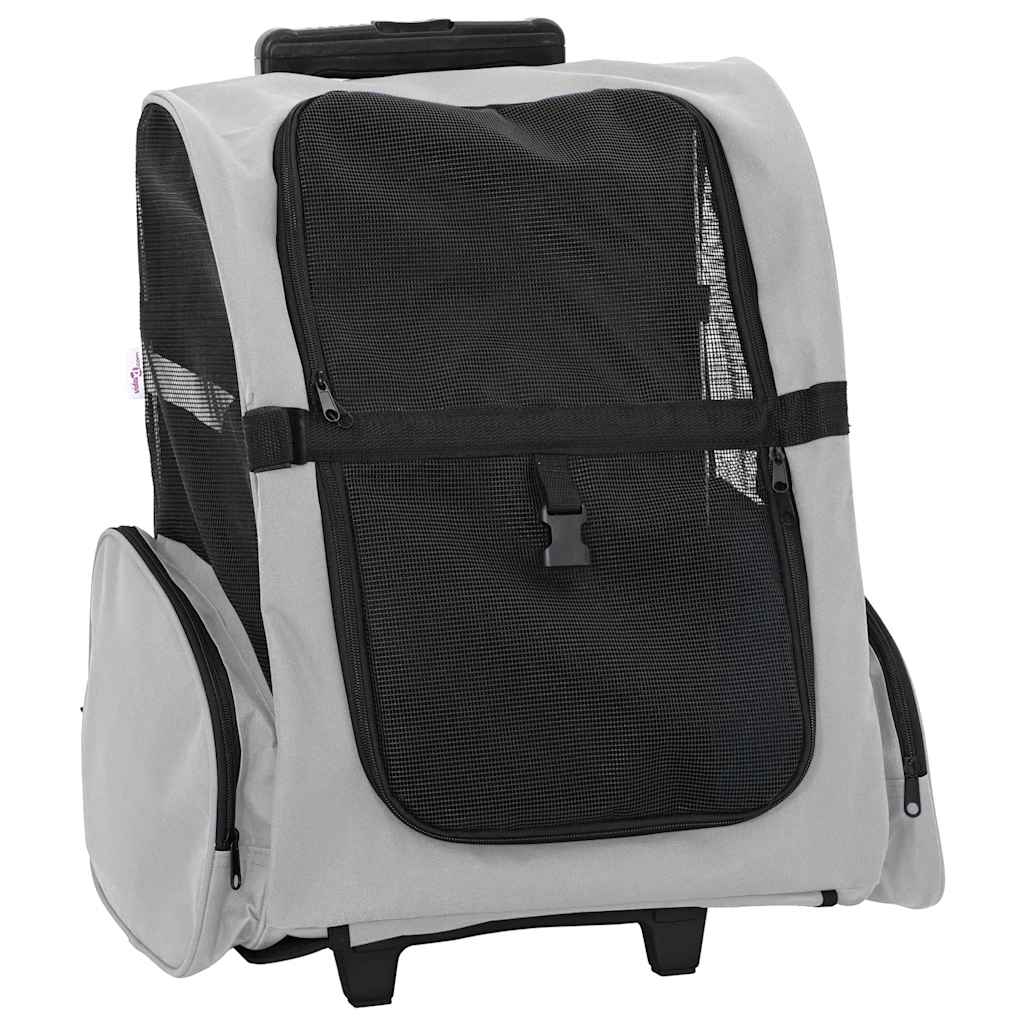 vidaXL Pet Trolley Foldable Beige