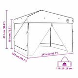 vidaXL Awning Tent Blue 243 x 243 x 251 cm Fabric