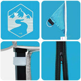 vidaXL Awning Tent Blue 243 x 243 x 251 cm Fabric