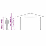 vidaXL Awning Tent Blue 395 x 395 x 251 cm Fabric