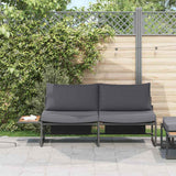 vidaXL Tuin Sofa met kussen Antraciet 200,5 x 70 x 85,5 cm Staal