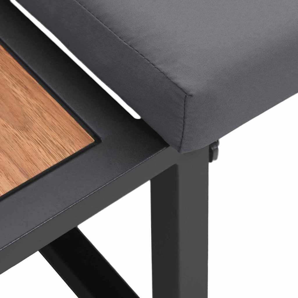 vidaXL Tuin Sofa met kussen Antraciet 200,5 x 70 x 85,5 cm Staal