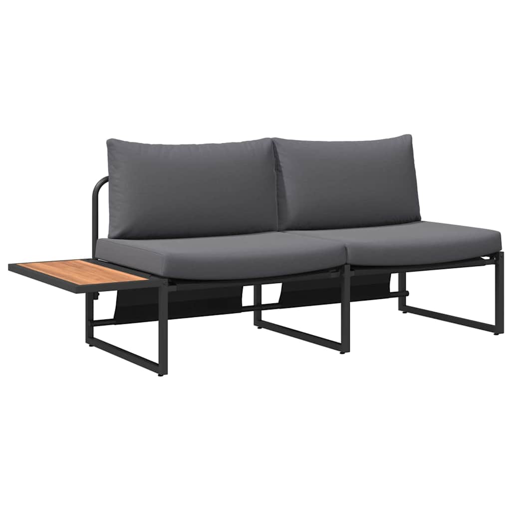 vidaXL Tuin Sofa met kussen Antraciet 200,5 x 70 x 85,5 cm Staal