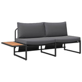vidaXL Tuin Sofa met kussen Antraciet 200,5 x 70 x 85,5 cm Staal