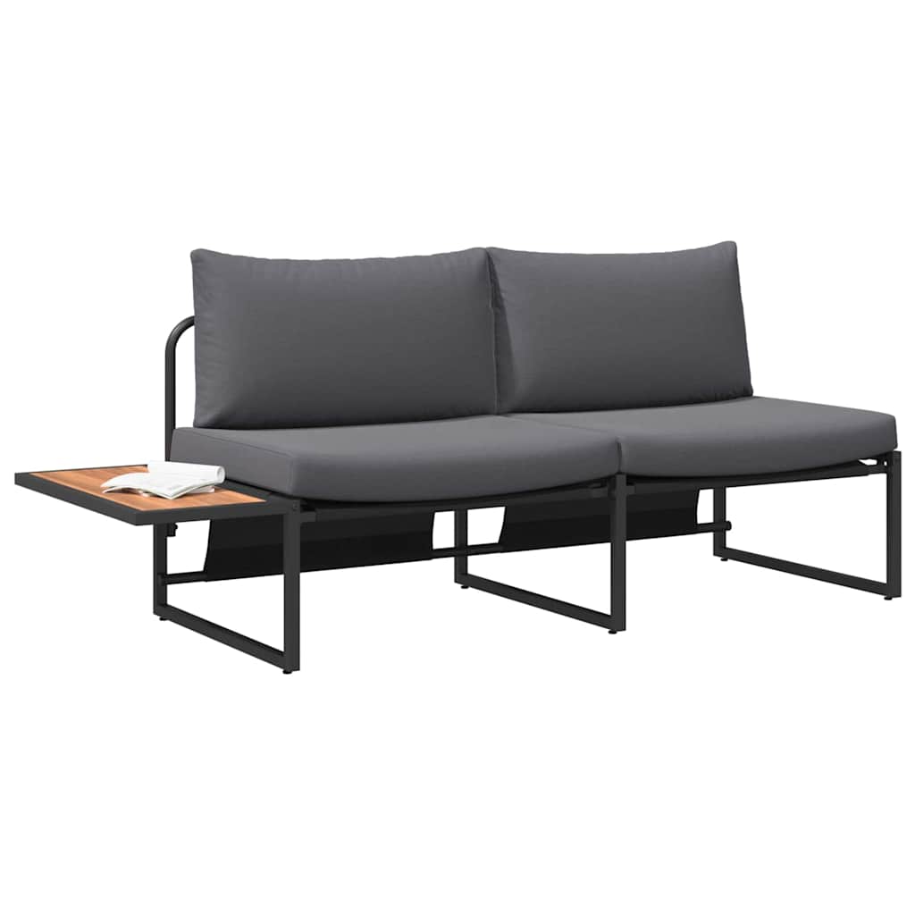 vidaXL Tuin Sofa met kussen Antraciet 200,5 x 70 x 85,5 cm Staal