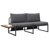vidaXL Tuin Sofa met kussen Antraciet 200,5 x 70 x 85,5 cm Staal