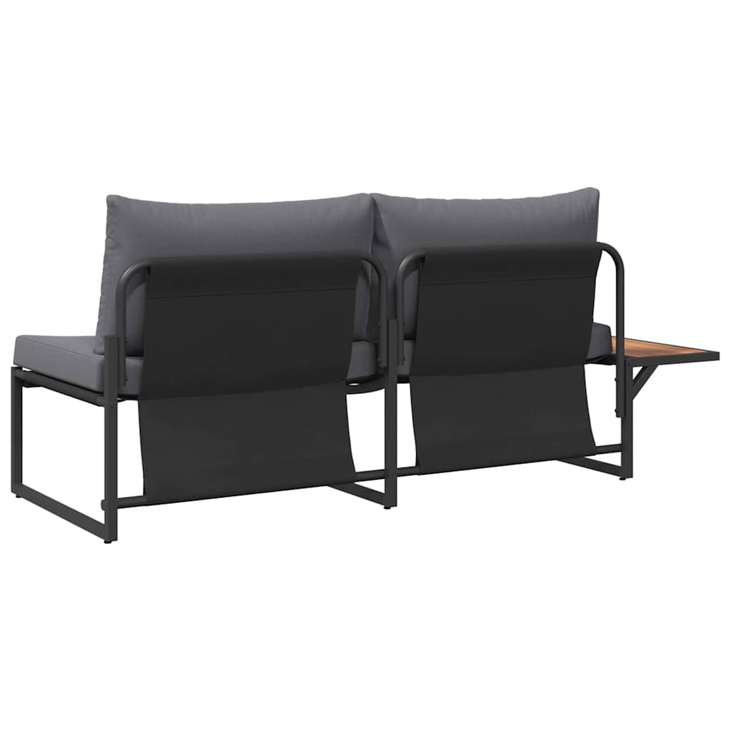 vidaXL Tuin Sofa met kussen Antraciet 200,5 x 70 x 85,5 cm Staal