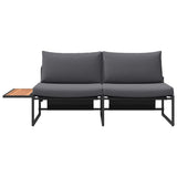 vidaXL Tuin Sofa met kussen Antraciet 200,5 x 70 x 85,5 cm Staal