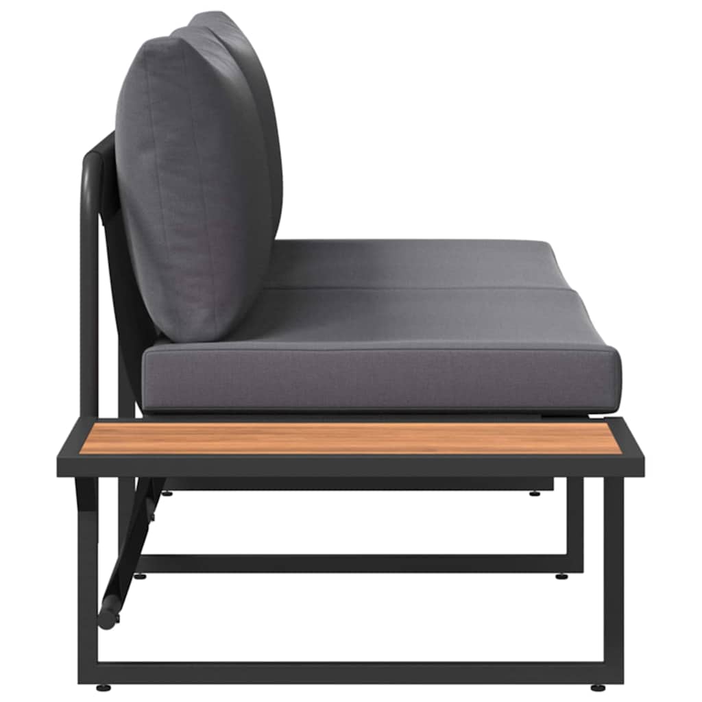 vidaXL Tuin Sofa met kussen Antraciet 200,5 x 70 x 85,5 cm Staal