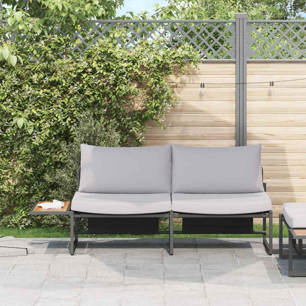 vidaXL Tuin Sofa met kussen Antraciet 200,5 x 70 x 85,5 cm Staal