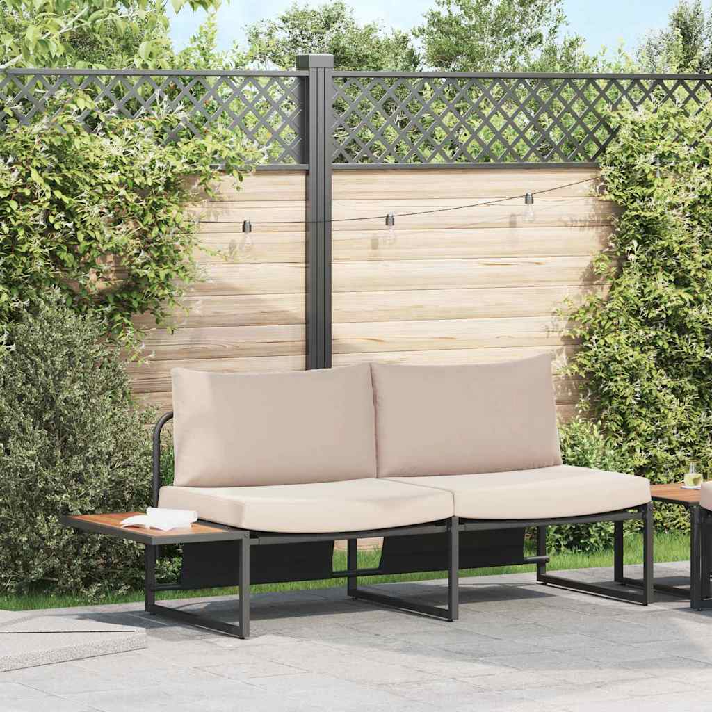 vidaXL Tuin Sofa met kussen Antraciet 200,5 x 70 x 85,5 cm Staal