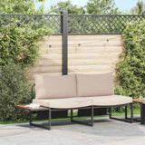 vidaXL Tuin Sofa met kussen Antraciet 200,5 x 70 x 85,5 cm Staal