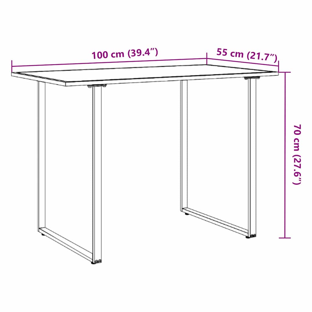 vidaXL Garden Table Brown 100 x 55 x 70 cm Wood
