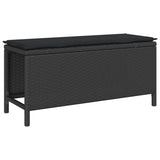 vidaXL Tuin Eettafel Set Zwart poly rattan
