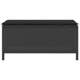 vidaXL Tuin Eettafel Set Zwart poly rattan