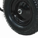 vidaXL Kruiwagen Zilver en Zwart 137 x 60 x 65,5 cm Staal