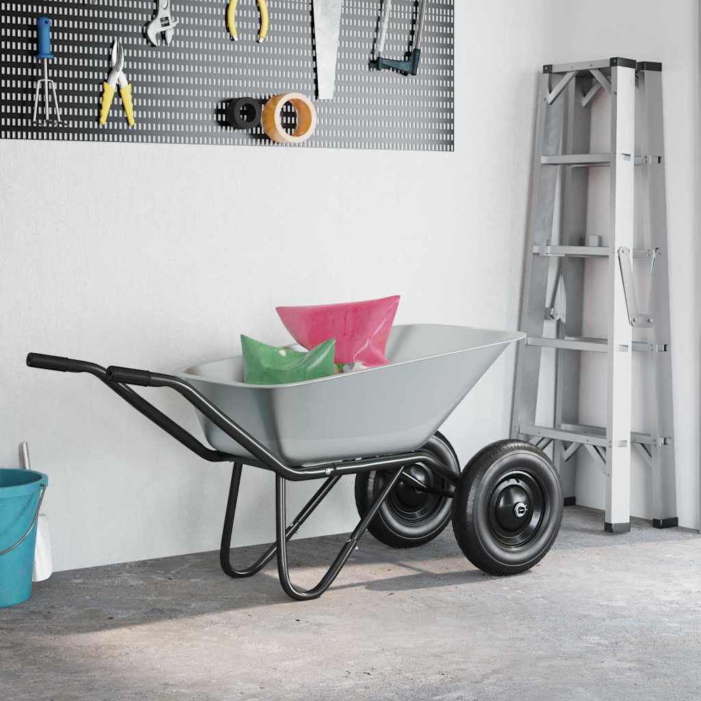 vidaXL Vervangingsblad voor de kruiwagen Zilver 88 x 60 x 32 cm Staal