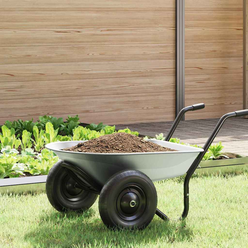 vidaXL Vervangingsblad voor de kruiwagen Zilver 88 x 60 x 32 cm Staal