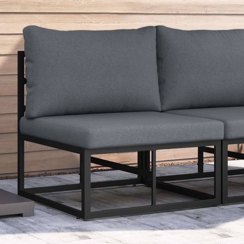 vidaXL Buiten Meubilair Zwart en Anthraciet 70 x 71,5 x 71 cm Metaal