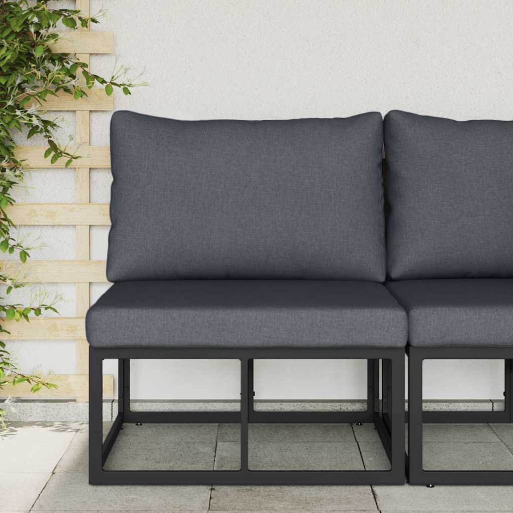 vidaXL Buiten Meubilair Zwart en Anthraciet 70 x 71,5 x 71 cm Metaal