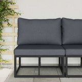 vidaXL Buiten Meubilair Zwart en Anthraciet 70 x 71,5 x 71 cm Metaal
