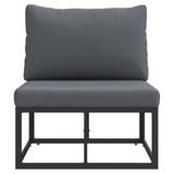 vidaXL Buiten Meubilair Zwart en Anthraciet 70 x 71,5 x 71 cm Metaal