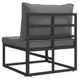 vidaXL Buiten Meubilair Zwart en Anthraciet 70 x 71,5 x 71 cm Metaal