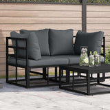vidaXL Buiten Meubilair Zwart en Anthraciet 70 x 71,5 x 71 cm Metaal