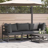 vidaXL Buiten Meubilair Zwart en Anthraciet 70 x 71,5 x 71 cm Metaal