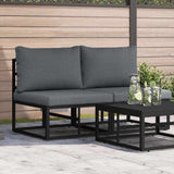 vidaXL Buiten Meubilair Zwart en Anthraciet 70 x 71,5 x 71 cm Metaal