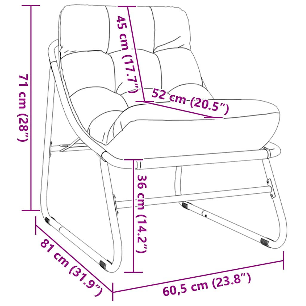vidaXL Tuinmeubelen 2 pcs Zwart 60,5 x 81 x 71 cm Gepoedercoat staal