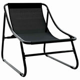 vidaXL Tuinmeubelen 2 pcs Zwart 60,5 x 81 x 71 cm Gepoedercoat staal