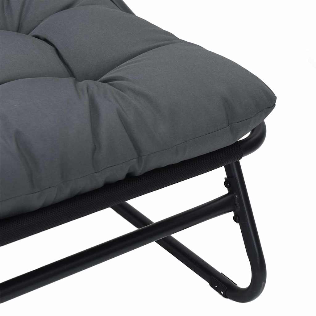 vidaXL Tuinmeubelen 2 pcs Zwart 60,5 x 81 x 71 cm Gepoedercoat staal
