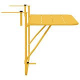 vidaXL Balkontafel 60x40 cm staal zwart