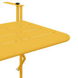 vidaXL Balkontafel 60x40 cm staal zwart