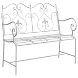 vidaXL Garden Bench Antique white 104 x 54 x 93 cm Steel