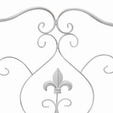 vidaXL Garden Bench Antique white 104 x 54 x 93 cm Steel