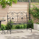 vidaXL Garden Bench Antique white 104 x 54 x 93 cm Steel