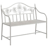 vidaXL Tuinbank Antiek wit 104 x 52,5 x 89 cm Staal