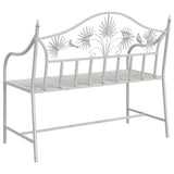 vidaXL Tuinbank Antiek wit 104 x 52,5 x 89 cm Staal