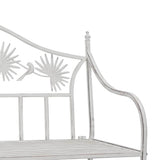 vidaXL Tuinbank Antiek wit 104 x 52,5 x 89 cm Staal
