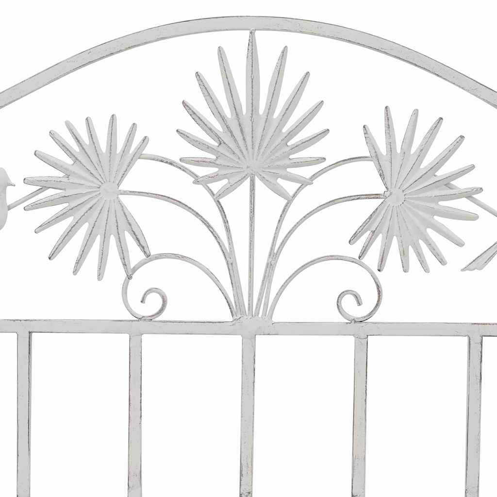 vidaXL Tuinbank Antiek wit 104 x 52,5 x 89 cm Staal