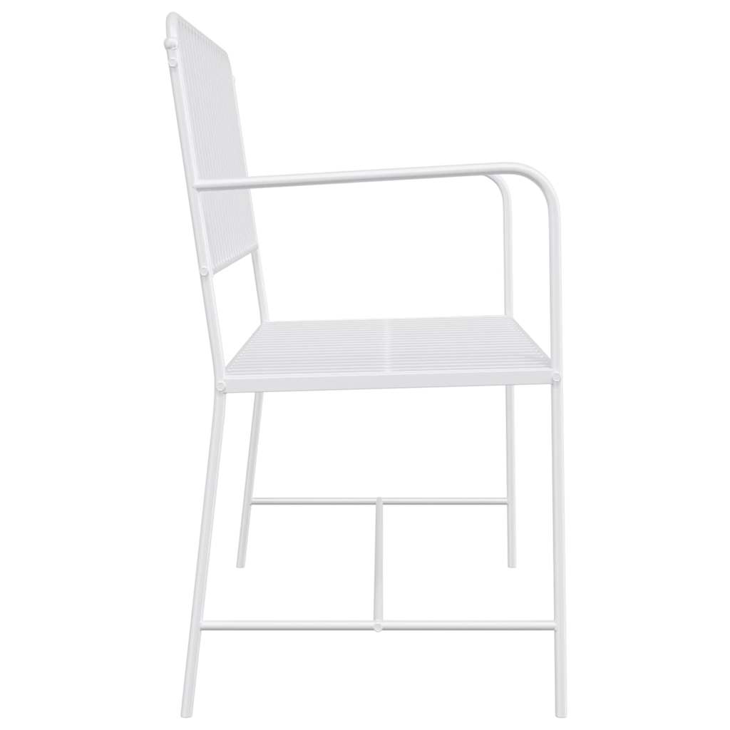 vidaXL Tuinbank Effen Wit 103,5 x 51,5 x 90 cm Staal