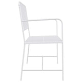 vidaXL Tuinbank Effen Wit 103,5 x 51,5 x 90 cm Staal