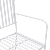 vidaXL Tuinbank Effen Wit 103,5 x 51,5 x 90 cm Staal