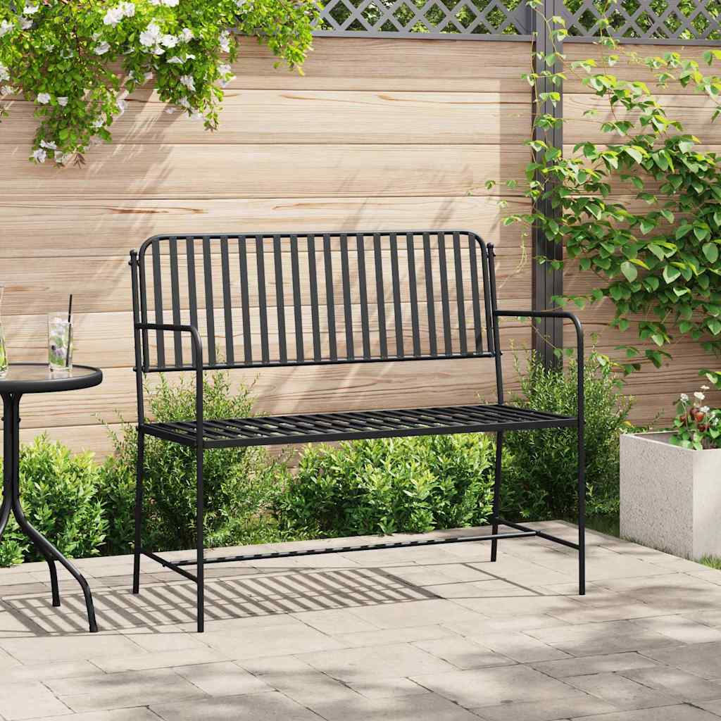 vidaXL Tuinbank Effen Wit 103,5 x 51,5 x 90 cm Staal